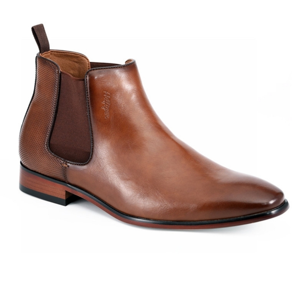 Tommy Hilfiger Brown Leather Men's Boots 8.5